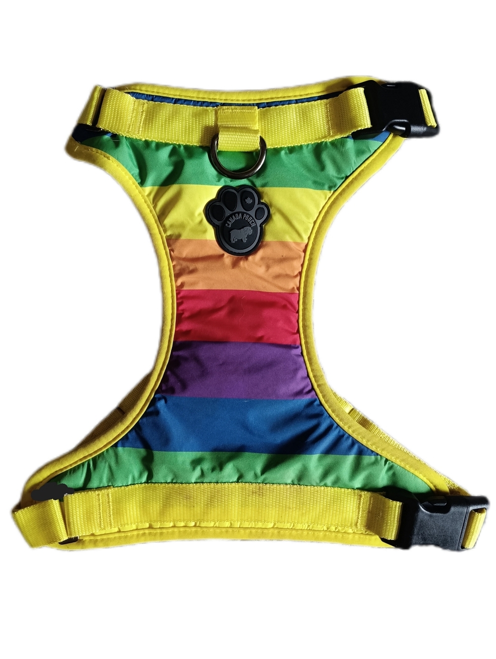 💛 Canada Pooch Everything Dog Harness Rainbow Multicolor Large Striped Pet Vest